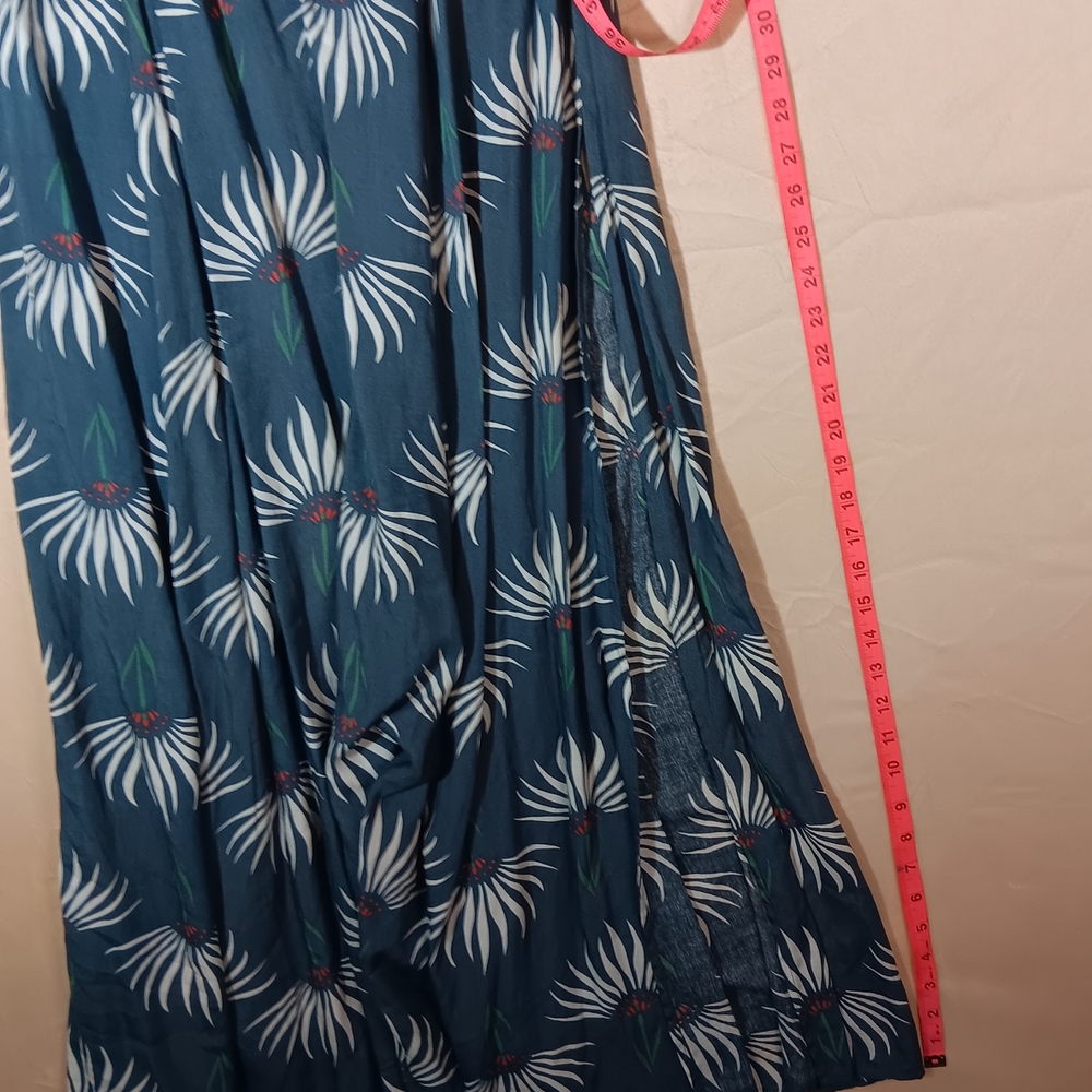 🐞Lulus Blue Pleated Maxi A-Line Skirt - Picture 7 of 9